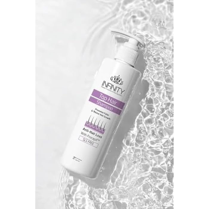 Infinity Top Hair Anti Hair Loss Shampoo and Conditioner Duo 250ml Each, SLS Free, Clinically Proven Formula for Stronger Fuller Hair - Image 2